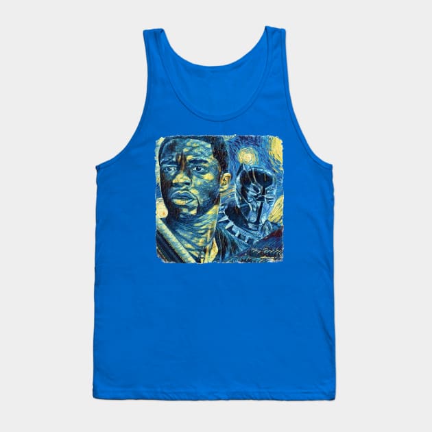 Black Panther Van Gogh Style Tank Top by todos